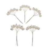 Maxbell 50pcs Berry Artificial Flower Berries Holiday Home Xmas Decor Garland Beige