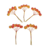 Maxbell 50pcs Berry Artificial Flower Berries Holiday Home Xmas Decor Garland Orange