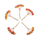 Maxbell 50pcs Berry Artificial Flower Berries Holiday Home Xmas Decor Garland Orange