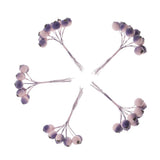 Maxbell 50pcs Berry Artificial Flower Berries Holiday Home Xmas Decor Garland Purple