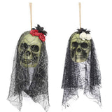 Maxbell Halloween decorating skull and foam head 5 stereoscopic + 5 complanate