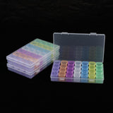 Maxbell 9 Pieces Clear Storage Box with 28 Grids Jewelry Nail Art Beads Mini Cases