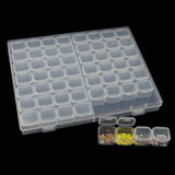Maxbell 5 Pcs 56 Grids Clear Storage Box Jewelry Nail Art Beads Pills Mini Item Case
