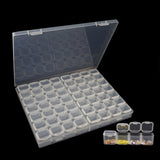 Maxbell 5 Pcs 56 Grids Clear Storage Box Jewelry Nail Art Beads Pills Mini Item Case
