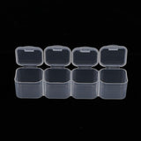 Maxbell 5 Pcs 56 Grids Clear Storage Box Jewelry Nail Art Beads Pills Mini Item Case