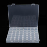 Maxbell 5 Pcs 56 Grids Clear Storage Box Jewelry Nail Art Beads Pills Mini Item Case