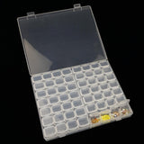 Maxbell 5 Pcs 56 Grids Clear Storage Box Jewelry Nail Art Beads Pills Mini Item Case