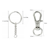 Maxbell Colorful 50 key ring 50 unique alloy split ring charm 25 tassel key ring