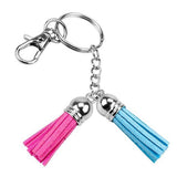 Maxbell Colorful 50 key ring 50 unique alloy split ring charm 25 tassel key ring