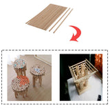 Maxbell 20x Round Wood Stick Rod Dowel Unfinished DIY Wood Modelling Stick 10mmx40cm
