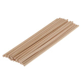 Maxbell 20x Round Wood Stick Rod Dowel Unfinished DIY Wood Modelling Stick 10mmx40cm