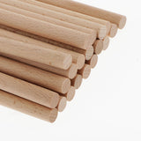 Maxbell 20x Round Wood Stick Rod Dowel Unfinished DIY Wood Modelling Stick 10mmx40cm