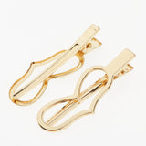 Maxbell 20pcs Fashion Lady Golden Hair Clip Hair Jewelry 7cm heart