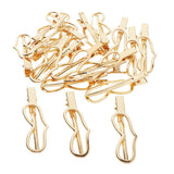 Maxbell 20pcs Fashion Lady Golden Hair Clip Hair Jewelry 7cm heart