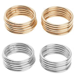 Maxbell 3x10pcs Welded Iron Metal Dream catcher Rings Macrame Hoop Loop Craft Silver