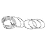 Maxbell 3x10pcs Welded Iron Metal Dream catcher Rings Macrame Hoop Loop Craft Silver