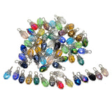 Maxbell 200 Pieces Glass Bead Charms Floral Gems Pendants For Jewelry Making DIY