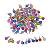 Maxbell 200 Pieces Glass Bead Charms Floral Gems Pendants For Jewelry Making DIY