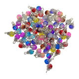 Maxbell 200 Pieces Glass Bead Charms Floral Gems Pendants For Jewelry Making DIY