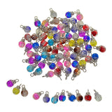Maxbell 200 Pieces Glass Bead Charms Floral Gems Pendants For Jewelry Making DIY