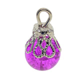 Maxbell 200 Pieces Glass Bead Charms Floral Gems Pendants For Jewelry Making DIY