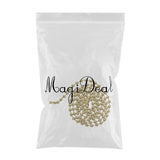 Maxbell 5x1Strand Brass Round Beads Ball Chain Connecor for Jewelry Making 28inch