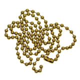 Maxbell 2x1Strand Brass Round Beads Ball Chain Connecor for Jewelry Making 28inch