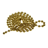 Maxbell 2x1Strand Brass Round Beads Ball Chain Connecor for Jewelry Making 28inch