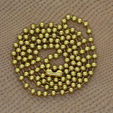 Maxbell 5x1Strand Brass Round Beads Ball Chain Connecor for Jewelry Making 28inch