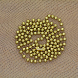 Maxbell 2x1Strand Brass Round Beads Ball Chain Connecor for Jewelry Making 28inch