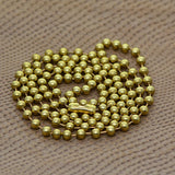 Maxbell 2x1Strand Brass Round Beads Ball Chain Connecor for Jewelry Making 28inch