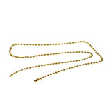 Maxbell 2x1Strand Brass Round Beads Ball Chain Connecor for Jewelry Making 28inch