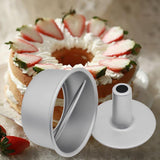 1 Set Alloy Chiffon Cake Mold Round Hollow Angel Food Cake Pan Baking Mould 5 inch