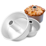 1 Set Alloy Chiffon Cake Mold Round Hollow Angel Food Cake Pan Baking Mould 5 inch