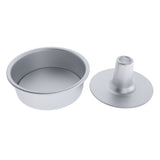 1 Set Alloy Chiffon Cake Mold Round Hollow Angel Food Cake Pan Baking Mould 5 inch