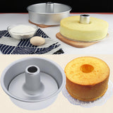 1 Set Alloy Chiffon Cake Mold Round Hollow Angel Food Cake Pan Baking Mould 5 inch