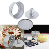 1 Set Alloy Chiffon Cake Mold Round Hollow Angel Food Cake Pan Baking Mould 5 inch