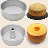 1 Set Alloy Chiffon Cake Mold Round Hollow Angel Food Cake Pan Baking Mould 5 inch