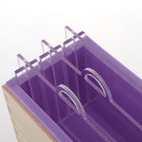 3Pieces Rectangle Divided Silicone Soap Loaf Mold with Wooden Box DIY 1.2KG