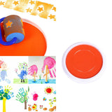 Finger Graffiti Paint Pigment Kid Ink Pad Stamp Washable Crafts Orange