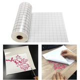 Maxbell Grey&Orange Grid Clear Transfer Paper Tape Roll for Vinyl Crafts Hobby