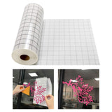 Maxbell Grey&Orange Grid Clear Transfer Paper Tape Roll for Vinyl Crafts Hobby