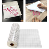 Maxbell Grey&Orange Grid Clear Transfer Paper Tape Roll for Vinyl Crafts Hobby