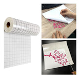 Maxbell Grey&Orange Grid Clear Transfer Paper Tape Roll for Vinyl Crafts Hobby