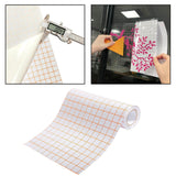 Maxbell Grey&Orange Grid Clear Transfer Paper Tape Roll for Vinyl Crafts Hobby