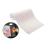 Maxbell Grey&Orange Grid Clear Transfer Paper Tape Roll for Vinyl Crafts Hobby