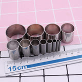 Maxbell 2 Set Polymer Clay Cutter Shapes Puncher Hole Punch Metal Mold