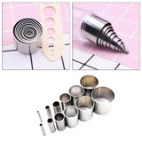 Maxbell 2 Set Polymer Clay Cutter Shapes Puncher Hole Punch Metal Mold