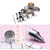 Maxbell 2 Set Polymer Clay Cutter Shapes Puncher Hole Punch Metal Mold
