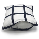 Maxbell 2x Sublimation Blank Throw Pillow Cushion Cover 40x40cm DIY (Black White)